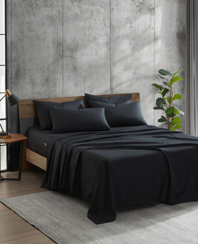 Kenneth Cole Solution Solid Sheet Set In Black