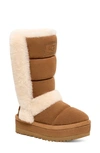 Ugg Sweater Letter Tall Boot In Brown