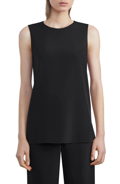 LAFAYETTE 148 ADELA SLEEVELESS STRETCH SILK BLOUSE