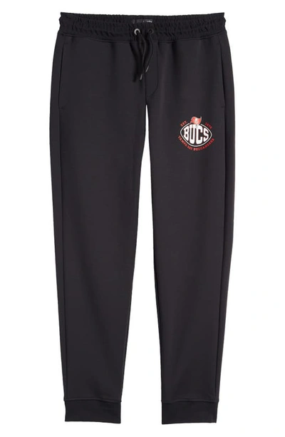 Hugo Boss Men's Boss X Nfl Cotton-blend Tracksuit Bottoms With Collaborative Branding In Bucs Charcoal