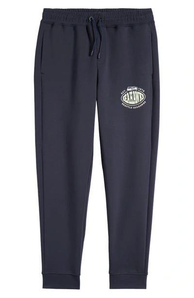 Hugo Boss Boss X Nfl Cotton Blend Joggers In Dark Blue