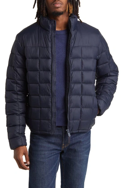 Save The Duck Stalis Quilted Packable Waterproof Recycled Nylon Puffer Jacket In Blue Black