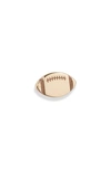 Zoë Chicco 14k Yellow Gold Itty Bitty Symbols Football Single Stud Earring In 14k Yellow Gold
