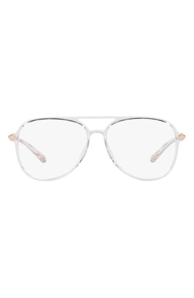 Michael Kors Ladue 56mm Pilot Optical Glasses In Clear