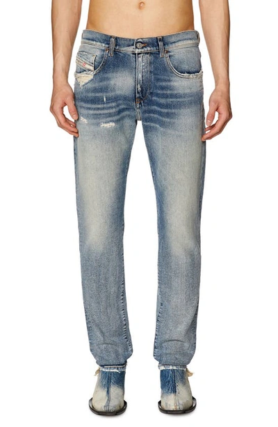 Diesel Men's 2019 D-strukt L.32 Light-wash Denim Jeans
