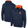 COLOSSEUM COLOSSEUM NAVY ILLINOIS FIGHTING ILLINI HALF-ZIP HOODIE