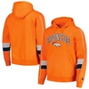 Starter Orange Denver Broncos Captain Pullover Hoodie In Orange