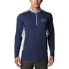 Columbia Men's  Navy Penn State Nittany Lions Tech Trail Omni-shade Quarter-zip Top In Navy