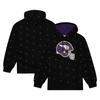 MITCHELL & NESS MITCHELL & NESS BLACK MINNESOTA VIKINGS ALLOVER PRINT FLEECE PULLOVER HOODIE