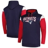 Profile Men's  Navy New England Patriots Big And Tall Trench Battle Pullover Hoodie In Navy