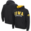 COLOSSEUM COLOSSEUM BLACK IOWA HAWKEYES DOUBLE ARCH PULLOVER HOODIE