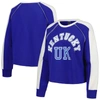 Gameday Couture Women's  Royal Kentucky Wildcats Blindside Raglan Cropped Pullover Sweatshirt In Royal