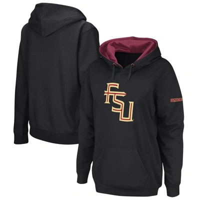 Colosseum Women's  Black Florida State Seminoles Big Logo Pullover Hoodie