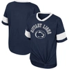 COLOSSEUM GIRLS YOUTH COLOSSEUM NAVY PENN STATE NITTANY LIONS TOMIKA TIE-FRONT V-NECK T-SHIRT