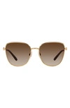 Dolce & Gabbana 56mm Gradient Butterfly Sunglasses In Gold