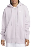 Nike Women's  Sportswear Phoenix Fleece Oversized Full-zip Hoodie In Purple