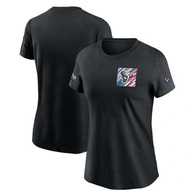 Nike Houston Texans Crucial Catch Sideline  Women's Nfl T-shirt In Black