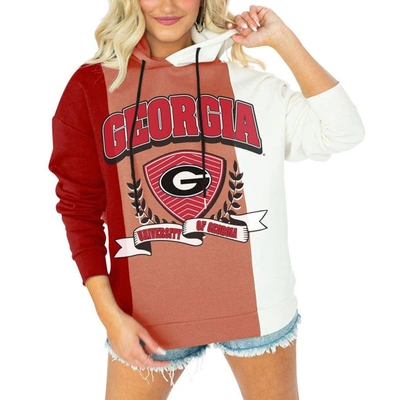 GAMEDAY COUTURE GAMEDAY COUTURE RED GEORGIA BULLDOGS HALL OF FAME COLORBLOCK PULLOVER HOODIE