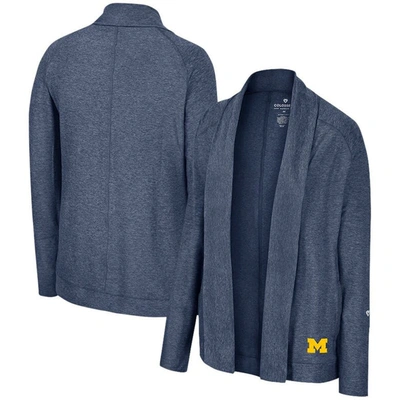 Colosseum Women's  Navy Michigan Wolverines Morningside Cardigan Sweater