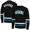 Tommy Hilfiger Men's  Black, Teal Jacksonville Jaguars Nolan Long Sleeve T-shirt In Black