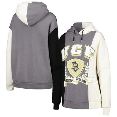 Gameday Couture Black Ucf Knights Hall Of Fame Colorblock Pullover Hoodie In Gray
