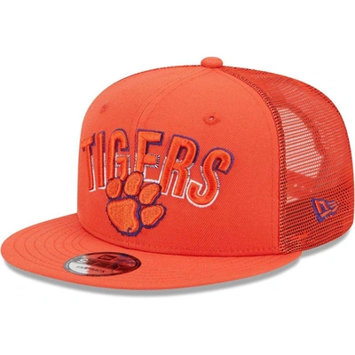 New Era Men's  Orange Clemson Tigers Grade Trucker 9fifty Snapback Hat