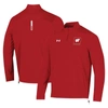 UNDER ARMOUR UNDER ARMOUR RED WISCONSIN BADGERS 2023 MOTIVATE HALF-ZIP TOP