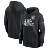 Nike Women's Wordmark Club (nfl Las Vegas Raiders) Pullover Hoodie In Black