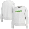 League Collegiate Wear Ash Oregon Ducks Boxy Pullover Sweatshirt In Ash