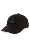 Isabel Marant Logo-print Cotton Cap In Black