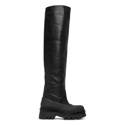 Chloé Raina Over-the-knee Leather Boots In Black