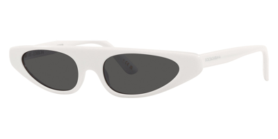 Dolce & Gabbana White Dg Elastic Sunglasses In Dark / Grey / White