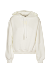 Alexander Wang Cotton Blend Cropped Hoodie In White