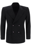 Etro Double-breasted Jacket With Check Pattern In Black (black)