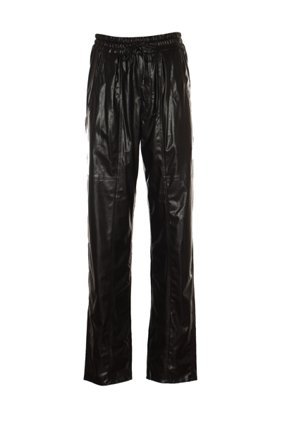 Marant Etoile Elasticated-waistband Straight Trousers In Black