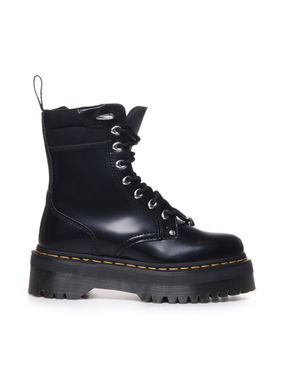 Dr. Martens' Jadon Leather Platform Boots In Black