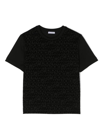 Dolce & Gabbana Teen Boys Black Logo T-shirt