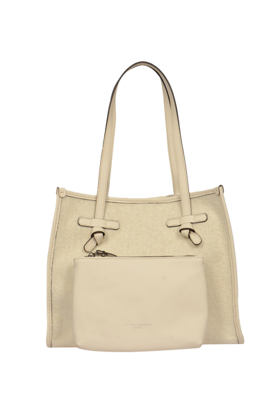 Gianni Chiarini Furry Tote In Panna