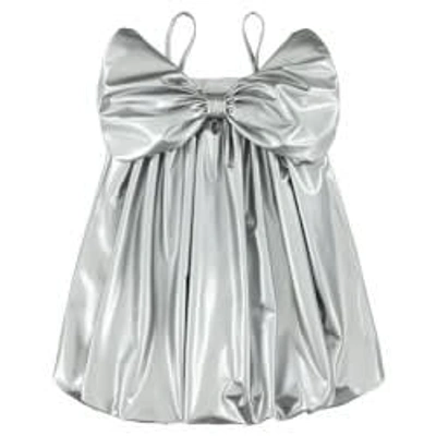 Caroline Bosmans Kids' Silver Dress For Girl In Gray