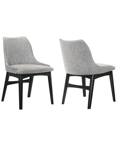 Armen Living Azaleawood Dining Side Chairs, Set Of 2 In Gray