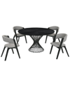 ARMEN LIVING ARMEN LIVING CIRQUE AND ROWAN 5PC ROUND DINING SET