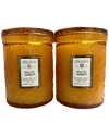 VOLUSPA VOLUSPA PACK OF 2 BALTIC AMBER MINI TALL JAR CANDLES