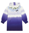 Monnalisa Hooded Printed Cotton-blend Dress In White