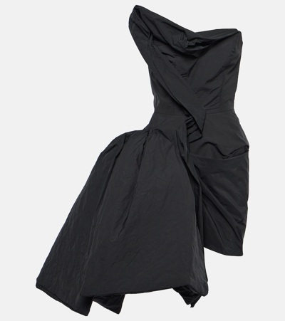 Maticevski Nucleus Asymmetric Bustier Minidress In Black