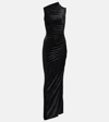 RICK OWENS SVITA GATHERED VELVET MAXI DRESS