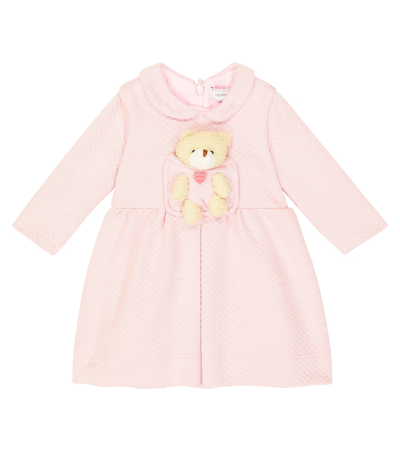 Monnalisa Baby Jacquard Dress In Pink