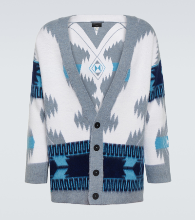 Alanui Icon Jacquard Cardigan In White