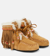 Alanui Icon Low Suede Moonboot In Brown