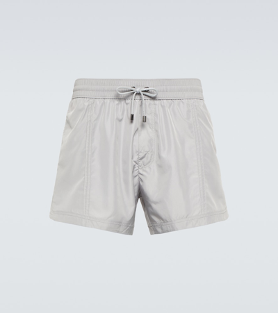 Dolce & Gabbana Drawstring Swim Shorts In Grey