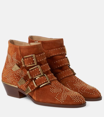 Chloé Susan Ankle Boots In Ochre_delight